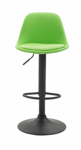 TPFLiving Barhocker Kilian Gestell schwarz Vollgepolstert Kunstleder